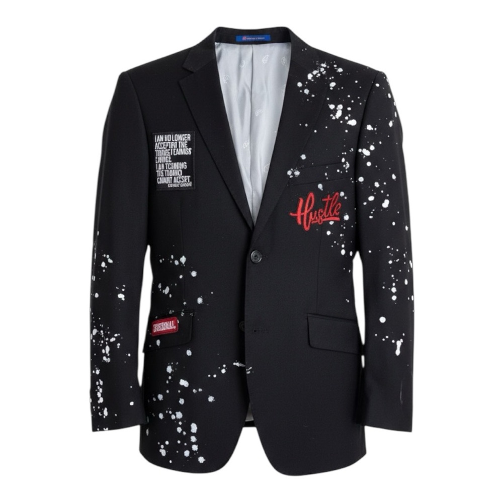 Black Splatter Blazer